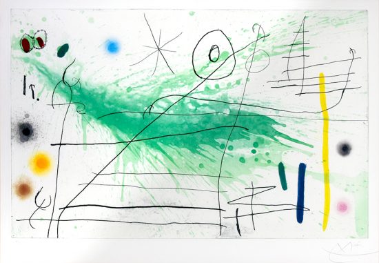 Joan Miró Etching, Etching and Aquatint, Partie de Campagne III (A Day in the Country III), 1967
