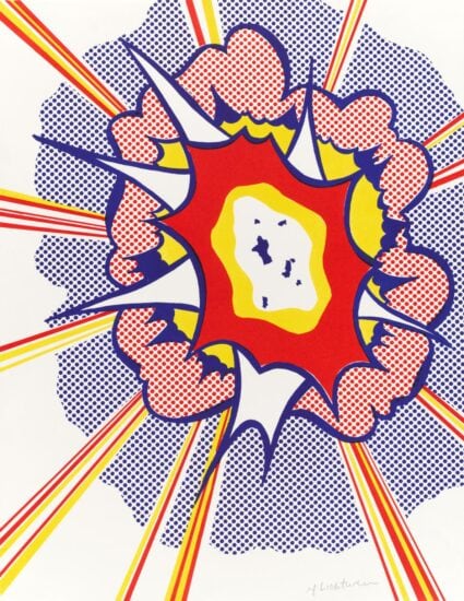 Roy Lichtenstein Lithograph, Explosion, 1967