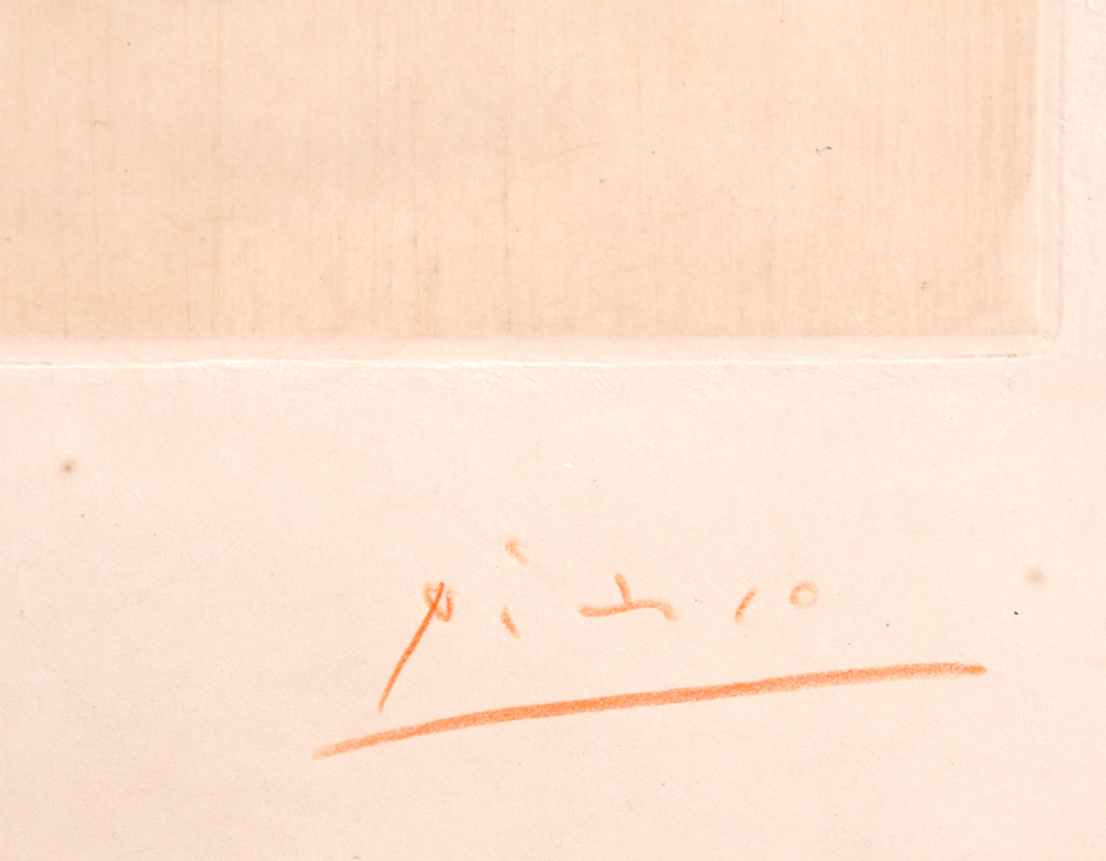 Pablo Picasso signature, Famille des Saltimbanques (Family of Acrobats), c. 1950