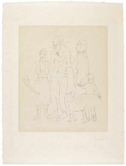 Pablo Picasso Etching, Famille des Saltimbanques (Family of Acrobats), c. 1950