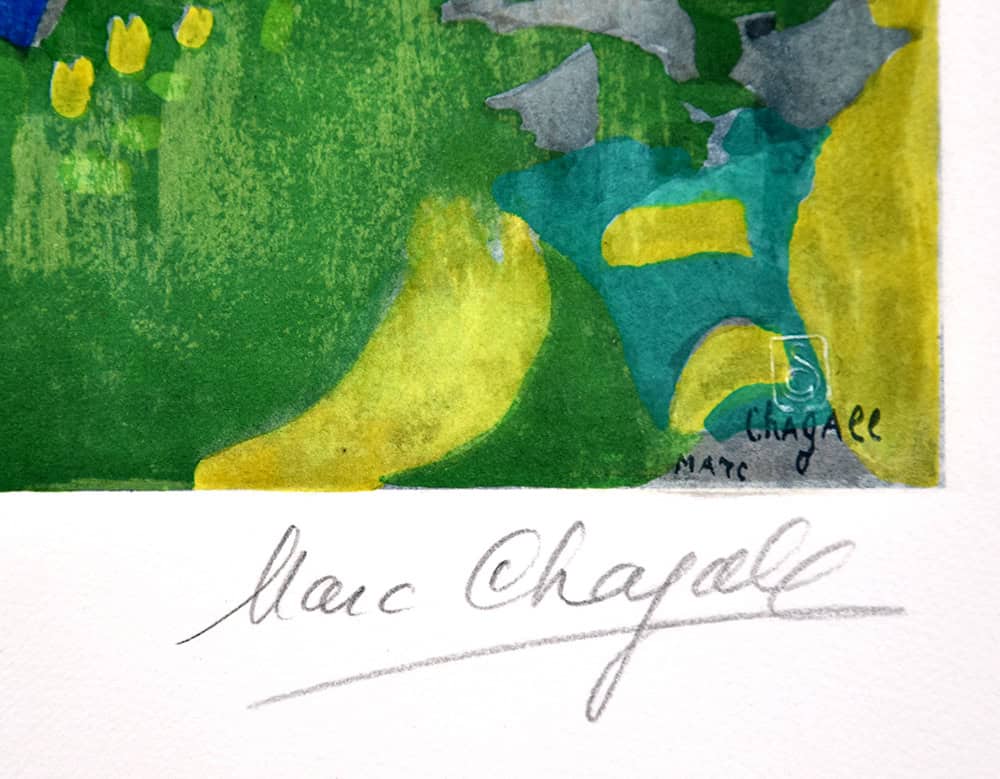 Marc Chagall signature, Femme de Cirque (Circus Woman), c. 1960