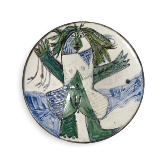Pablo Picasso Ceramic, Femme Échevelée (Disheveled Woman), 1963 A.R. 509