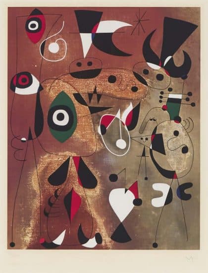 Joan Miró, Femmes, Oiseaux, Etoile (Woman, Birds, Star), 1960