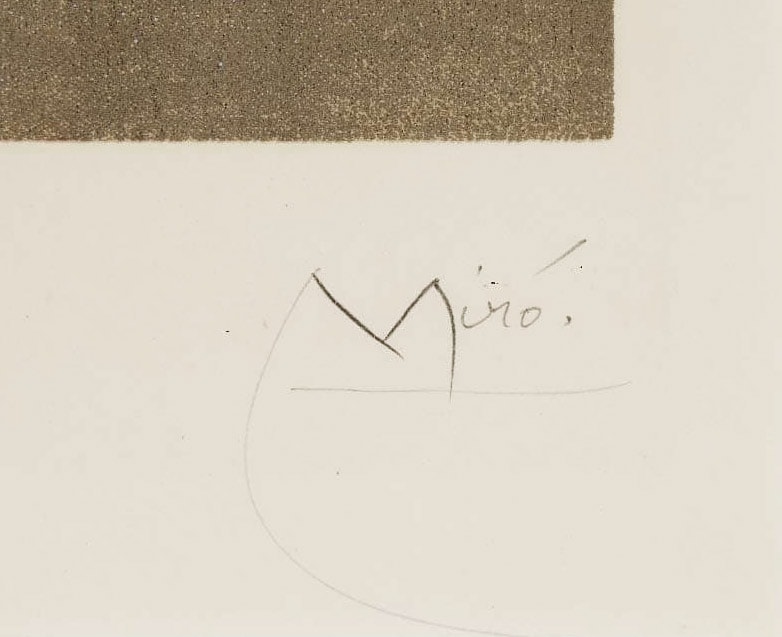 Joan Miró signature, Femmes, Oiseaux, Etoile (Woman, Birds, Star), 1960