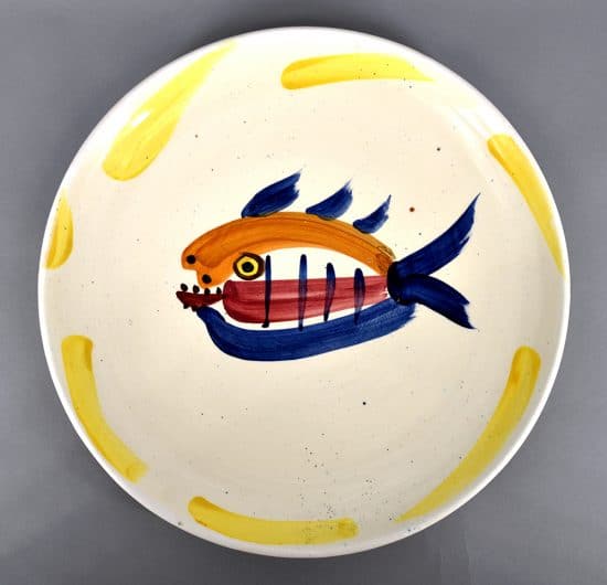 Pablo Picasso Ceramic, Service Poisson Dish (“Fish” Service Dish) 1947 A.R.3