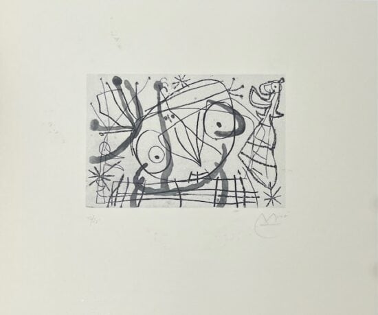 Joan Miró Etching, Fissures I, 1969