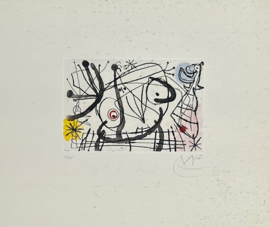 Joan Miró Etching and Aquatint, Fissures II, 1969