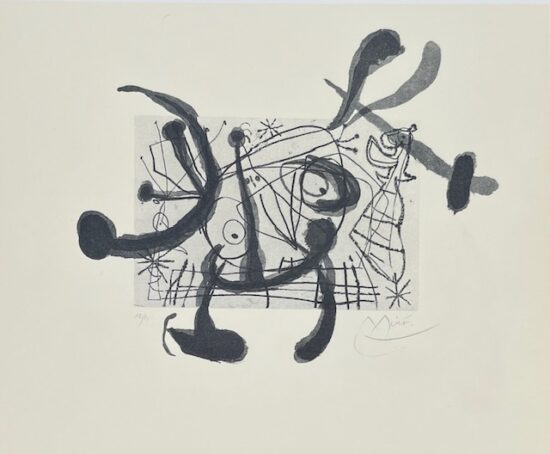 Joan Miró Etching and Aquatint, Fissures III, 1969
