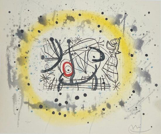 Joan Miró Etching and Aquatint, Fissures V, 1969