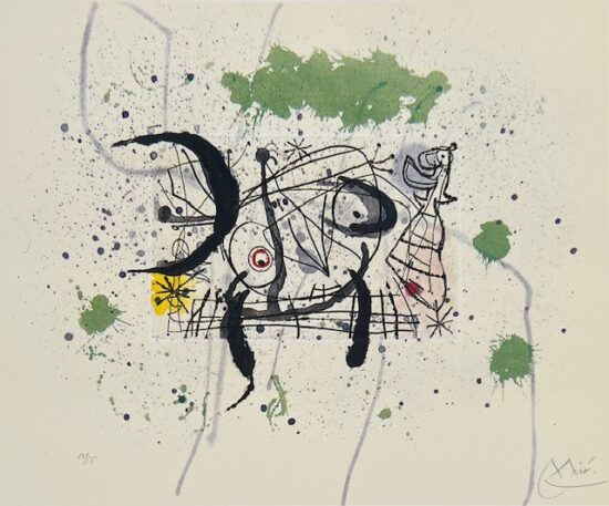 Joan Miró Etching and Aquatint, Fissures VI, 1969