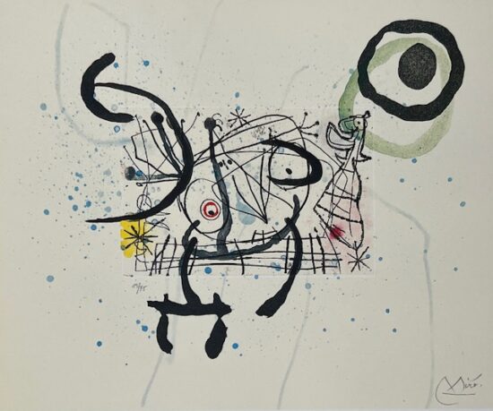 Joan Miró Etching and Aquatint, Fissures VIII, 1969