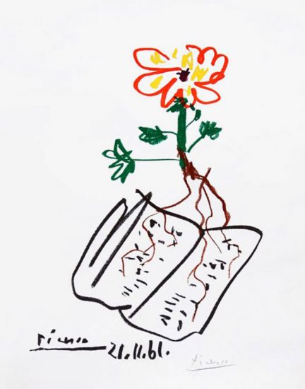 Pablo Picasso Lithograph, Fleur (Flower), 1961