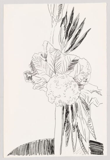 Andy Warhol Screen Print, Flowers (Black and White) I, 1974