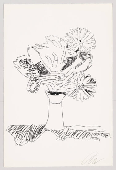 Andy Warhol Screen Print, Flowers (Black and White) IV, 1974