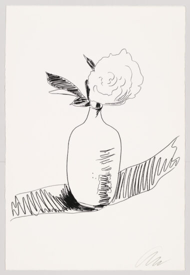 Andy Warhol Screen Print, Flowers (Black and White) IX, 1974