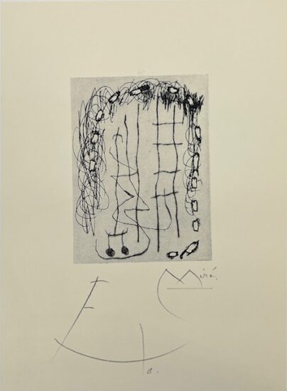 Joan Miró Drypoint, Flux de L'Aimant (Magnet Flow), 1965