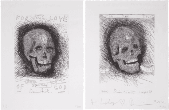 Damien Hirst Etching, For The Love Of God, Beyond Belief, 2007