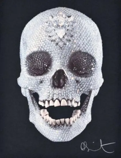 Damien Hirst Screen Print, For The Love Of God (black), 2007