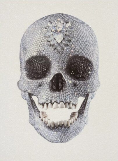 Damien Hirst Screen Print, For The Love Of God (white), 2015