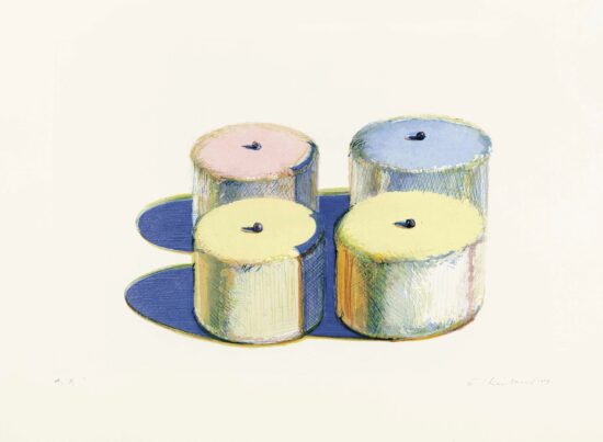 Wayne Thiebaud Drypoint, Four Cakes, from Recent Etchings I,1979