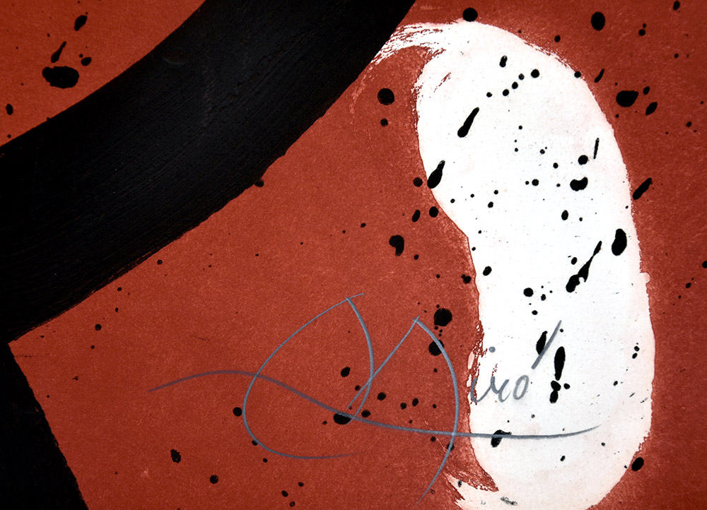 Joan Miró signature, Frappeause de Silex (Flint Strike), 1973