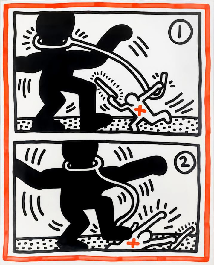 Keith Haring, Free South Africa, plate 3