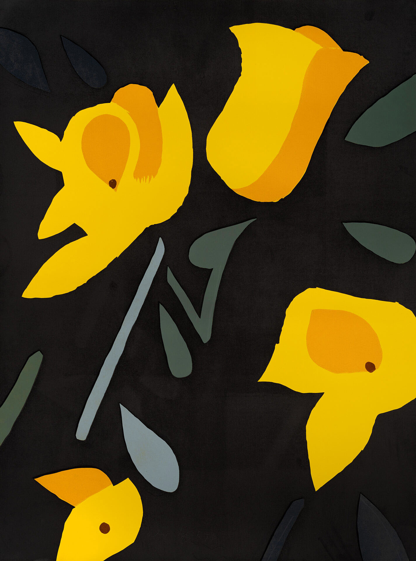 Alex Katz, Freesia, 2023, Woodcut