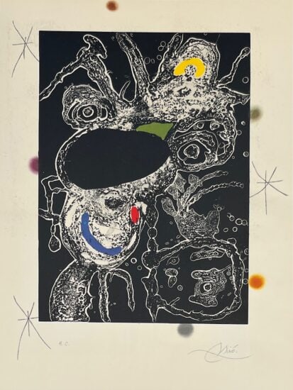 Joan Miró Etching Aquatint with Carborundum, Plate 2 from Espriu – Miró, 1975