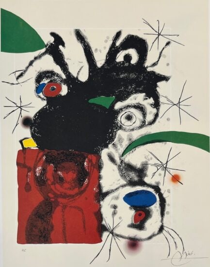 Joan Miró Etching Aquatint with Carborundum, Plate 4 from Espriu – Miró, 1975