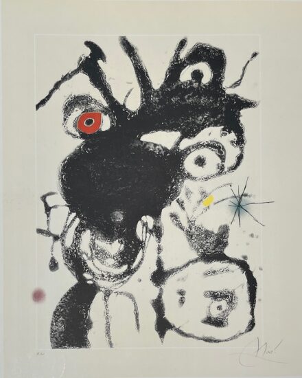 Joan Miró Etching Aquatint with Carborundum, Plate 3 from Espriu – Miró, 1975