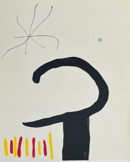 Joan Miró Etching, Plate 6 from Espriu – Miró, 1975