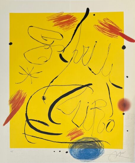 Joan Miró Etching, Plate 8 from Espriu – Miró, 1975