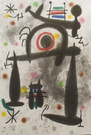 Joan Miró Etching and Aquatint, Le Miroir de L'Homme par les Bêtes II (The Mirror of Man through Beasts II), 1972