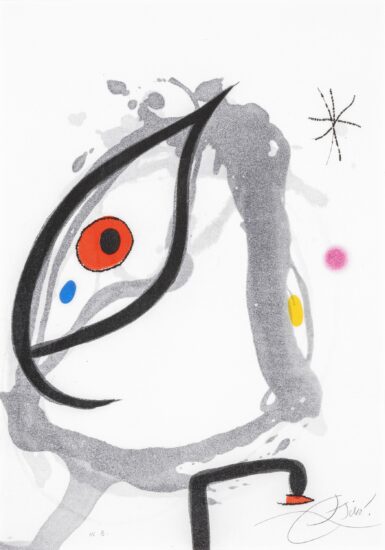 Joan Miró Etching and Aquatint, Frontispiece for Passage de L’Égyptienne (The Egyptian Woman Passes), 1985
