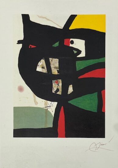 Joan Miró Etching, Fundació Palma I (Palma Foundation I), 1988