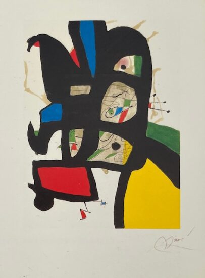 Joan Miró Etching, Fundació Palma III (Palma Foundation III), 1988