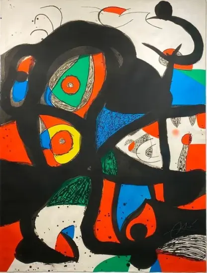 Joan Miró Etching Aquatint with Carborundum, Gargantua, 1977