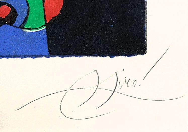 Joan Miró signature, Gaudí V, 1979