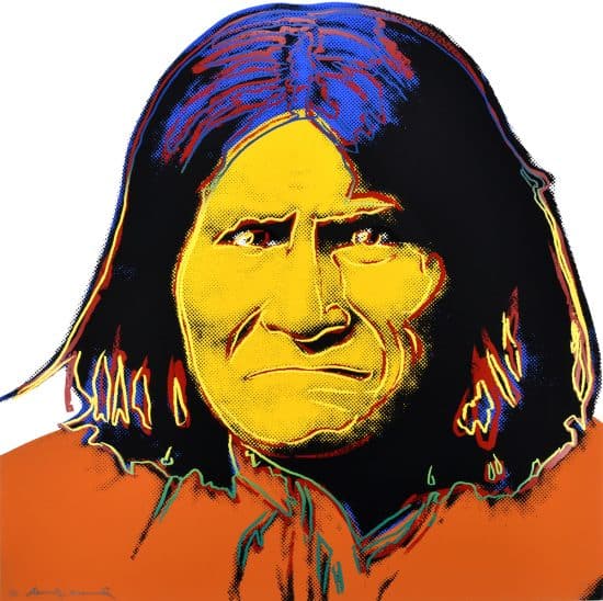 Andy Warhol Screen Print, Geronimo, from the Cowboys and Indians Series, 1986