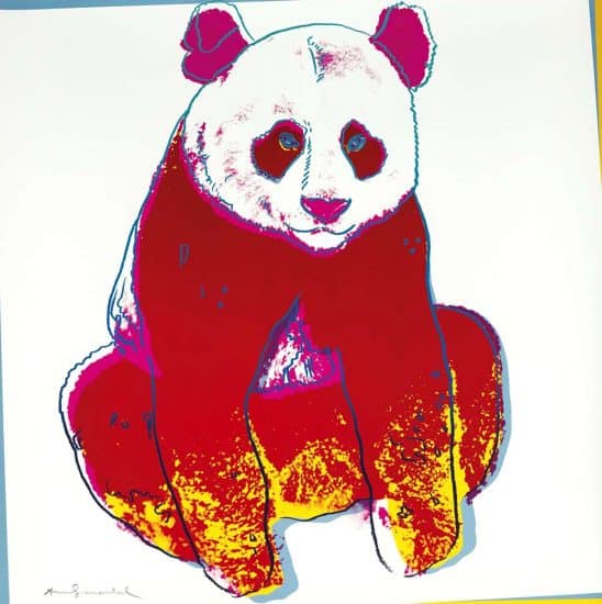 Andy Warhol Screen Print, Giant Panda from Endangered Species Series, 1983