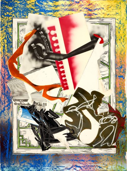 Frank Stella Screen Print, Going Abroad (From The Waves II Series), 1989
