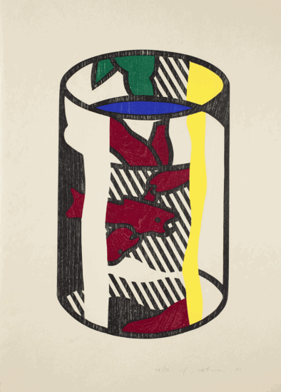 Roy Lichtenstein Woodcut, Goldfish Bowl, 1981