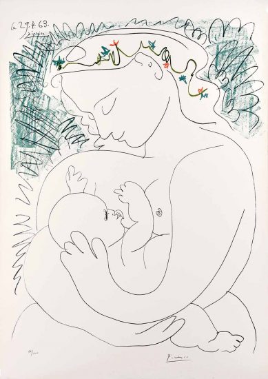 Pablo Picasso Lithograph, Grande Maternité (Grand Maternity), 1963