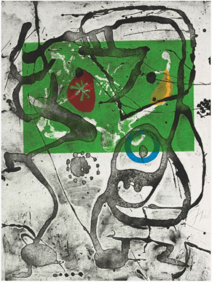 Joan Miró Etching, Grans Rupestres I (Large Cave Paintings I), 1979