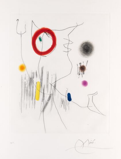 Joan Miró Etching and Aquatint, Gravé Sur Le Givre III, 1972