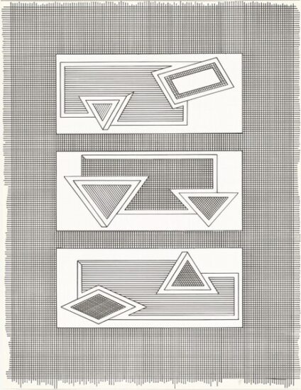 Frank Stella Lithograph, Grid Stack, from Stacks Series, 1970