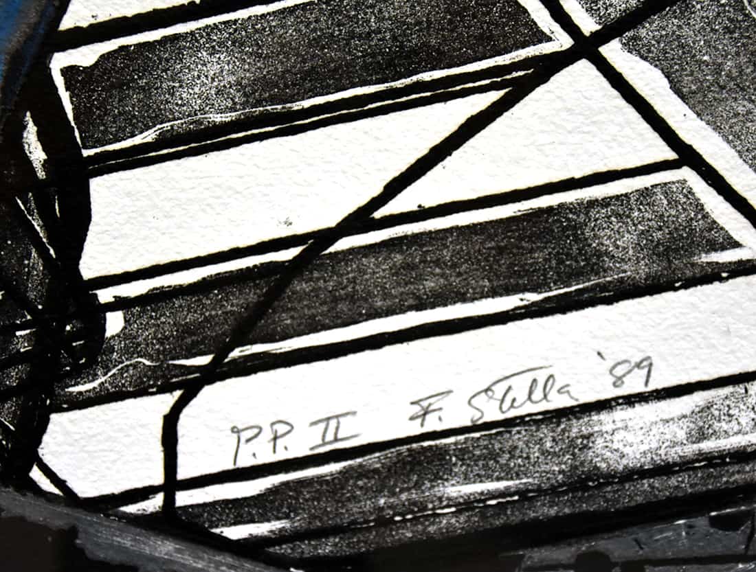 Frank Stella signature, Guifà e la Beretta Rossa, (Guifà and the Red Cap), 1989