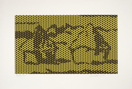 Roy Lichtenstein Lithograph, Haystack #6, Slate II, 1969
