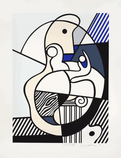 Roy Lichtenstein Screen Print, Homage to Max Ernst, 1975
