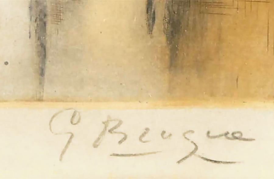 Georges Braque signature, Hommage à J. S. Bach, 1956